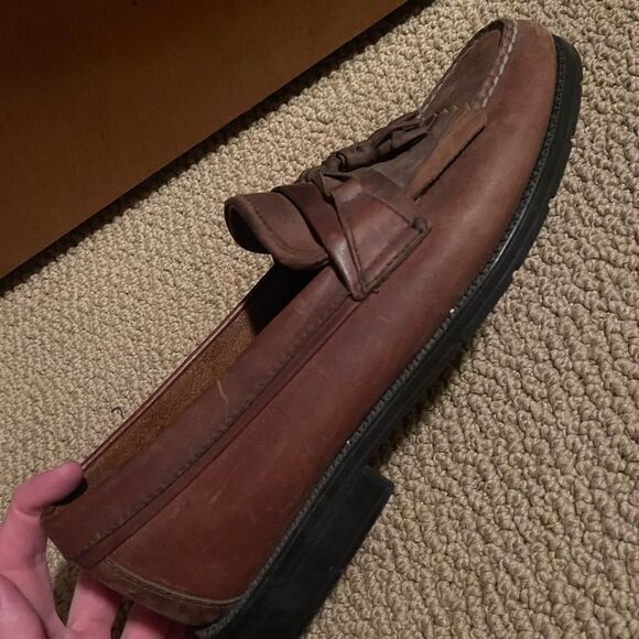 Bass flex men’s brown leather loafers - Picture 8 of 8